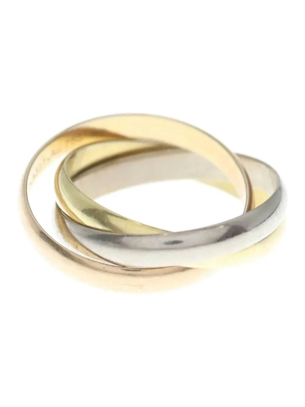 Cartier Trinity Ring Triple Strand Gold Silver